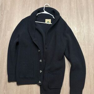 O’hanlon Mills Black Shawl Collar Cardigan